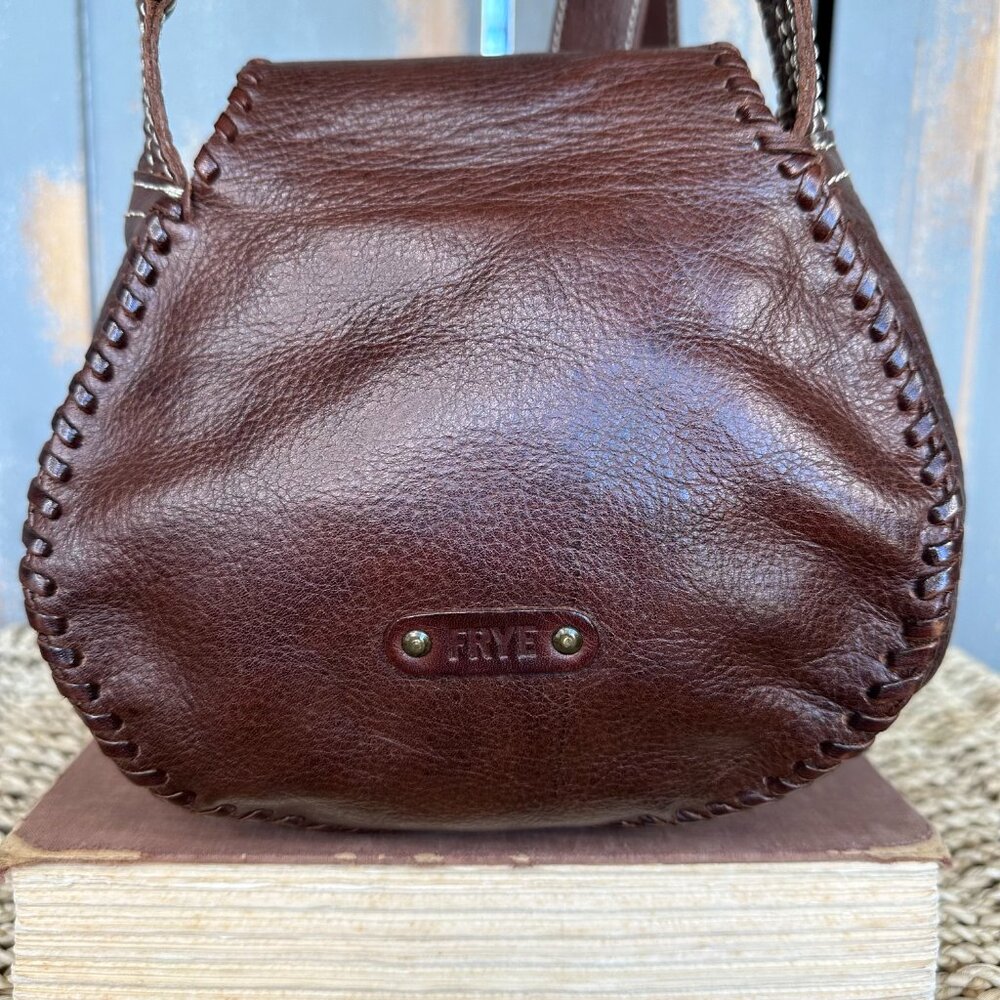 Frye Whipstitch Embellished Circular Flap Crossbody - Picture 4 of 15